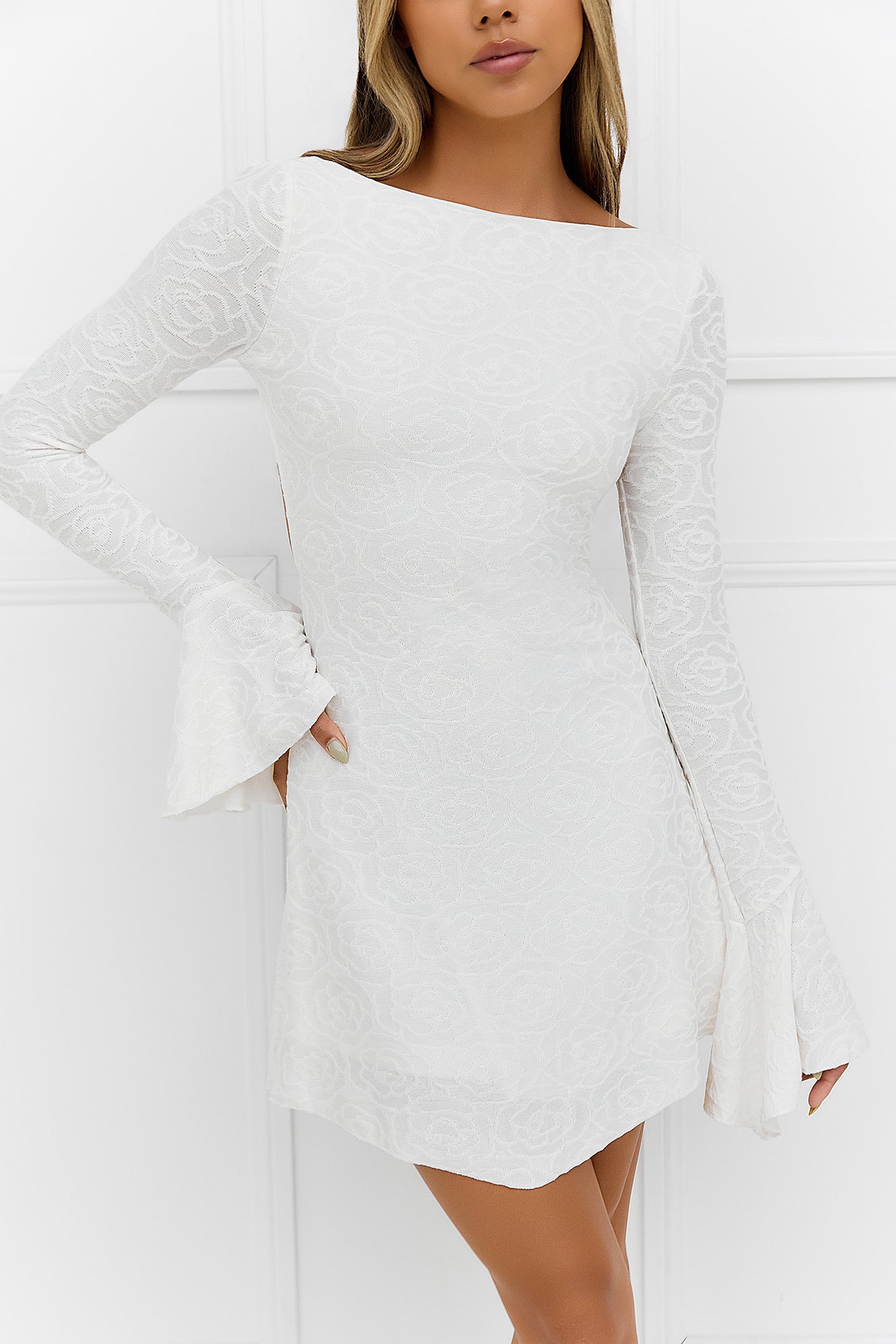 Without Limits Mesh Mini Dress White