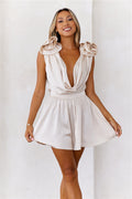 Two Roses Romper Beige