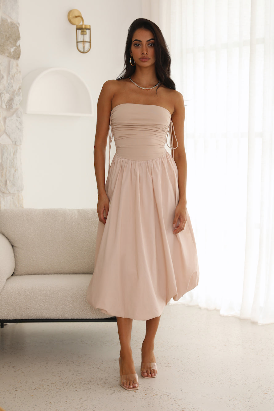 Wine Tasting Midi Dress Oat