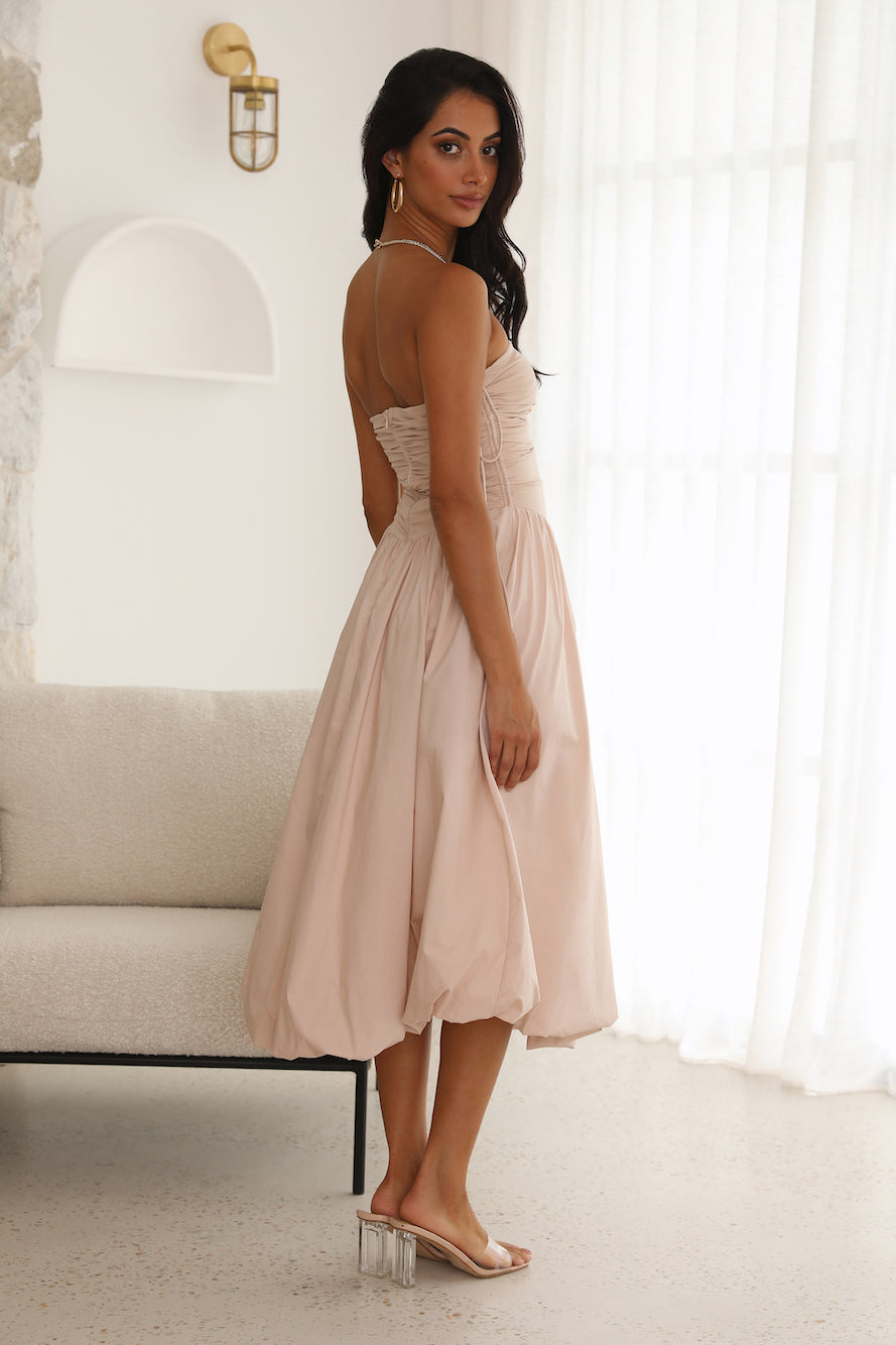 Wine Tasting Midi Dress Oat