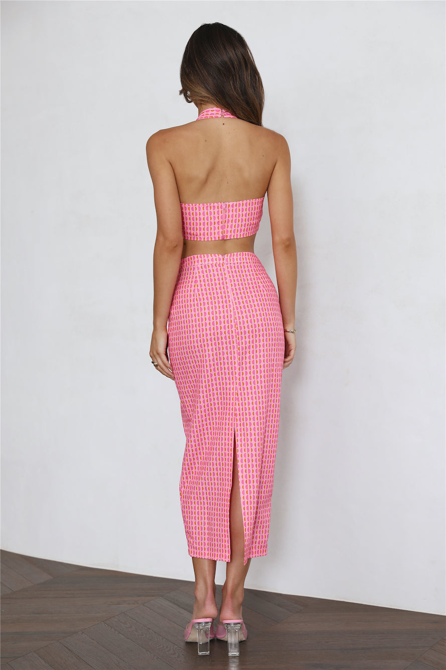 HELLO MOLLY For The Summer Midi Skirt Pink