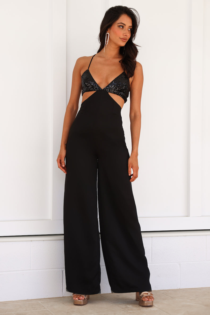 HELLO MOLLY Moment To Party Jumpsuit Black