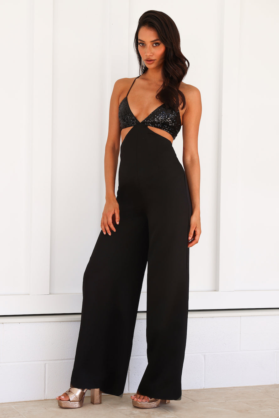 HELLO MOLLY Moment To Party Jumpsuit Black