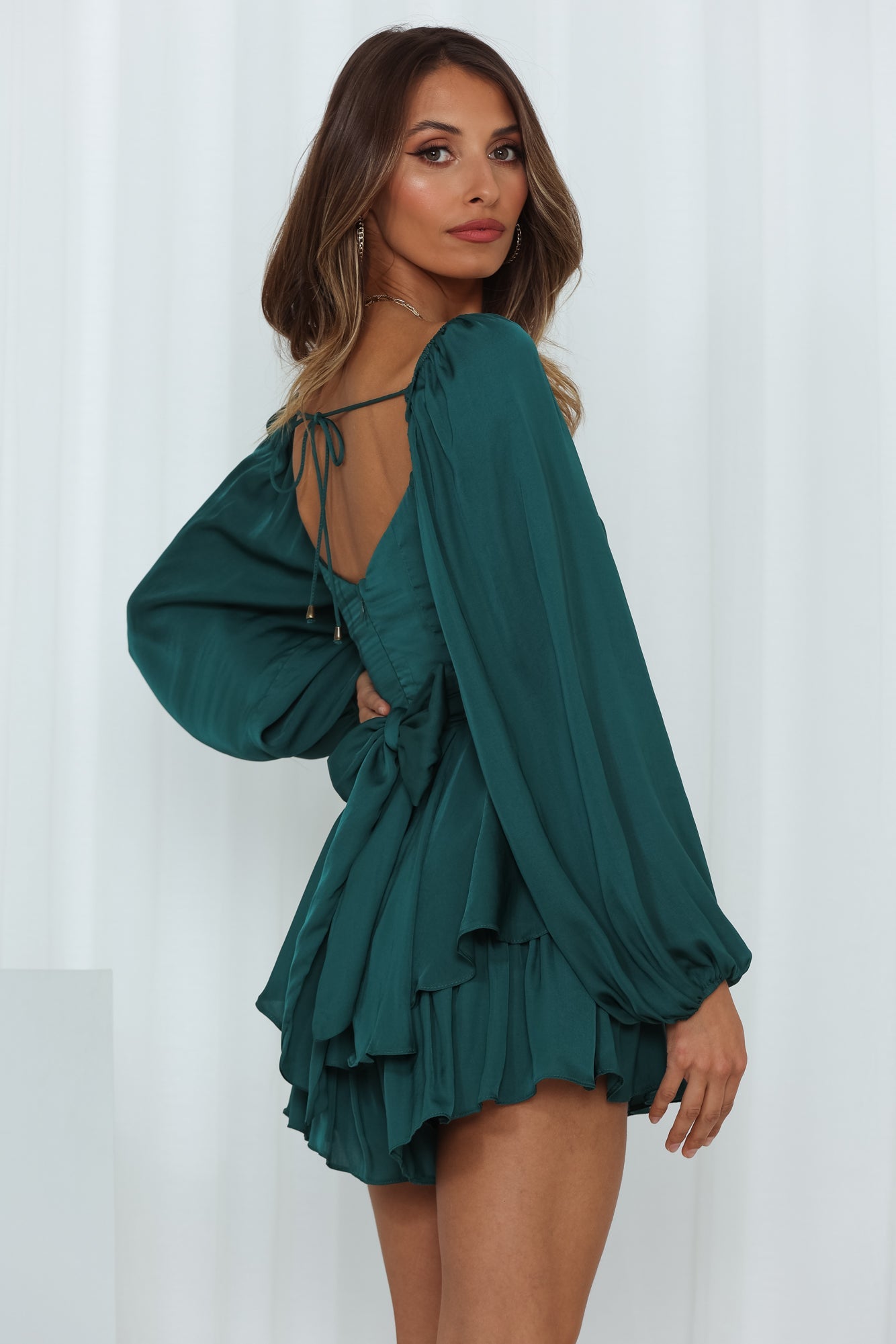 Sunrise Memories Romper Forest Green