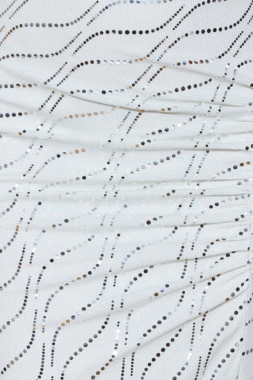 Like A Genie Midi Skirt White Shimmer