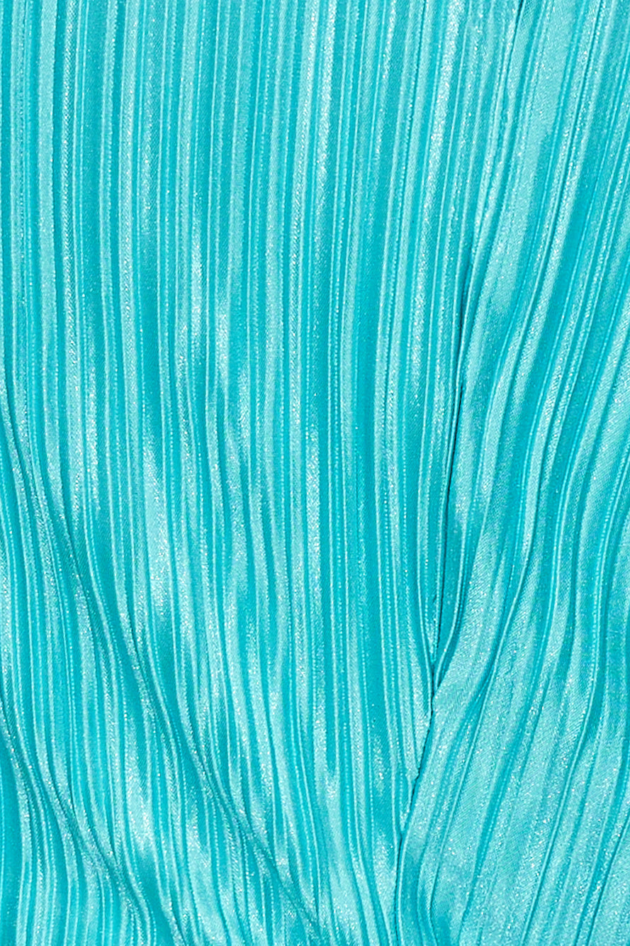 Horizons Meet Plisse Dress Blue