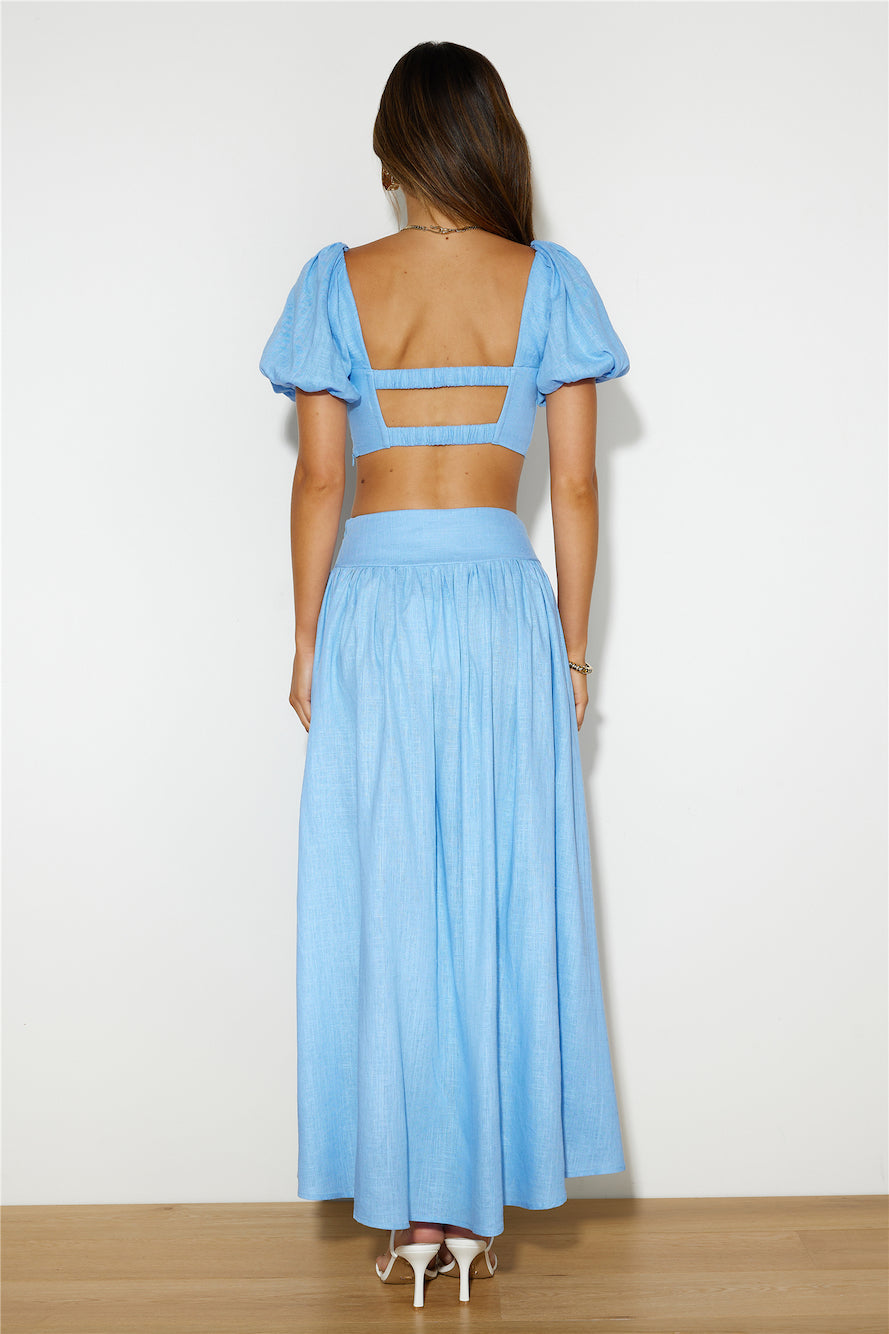 Her Vibe Maxi Skirt Blue