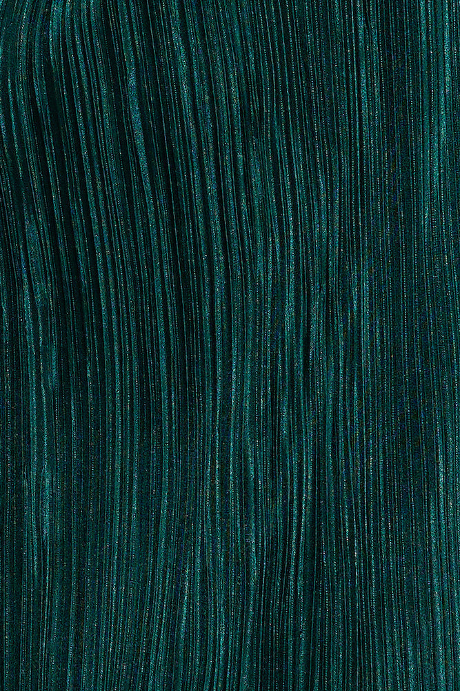 Horizons Meet Plisse Dress Forest Green