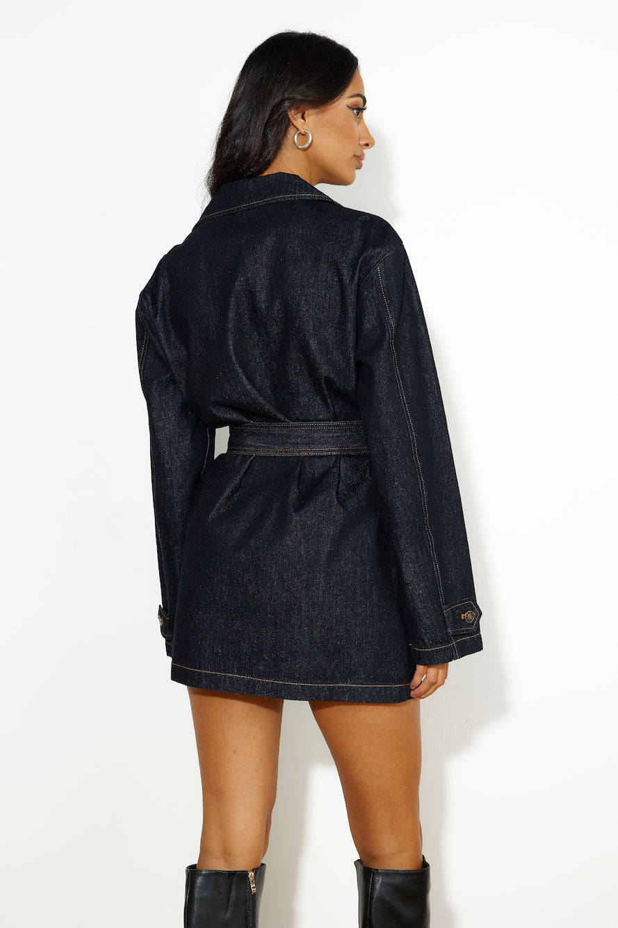 LIONESS Giselle Dress Dark Denim