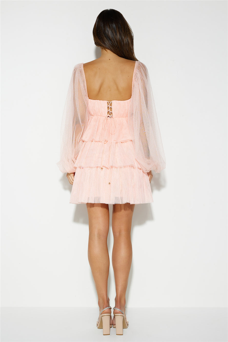 Limitless Possibilities Tulle Mini Dress Pink