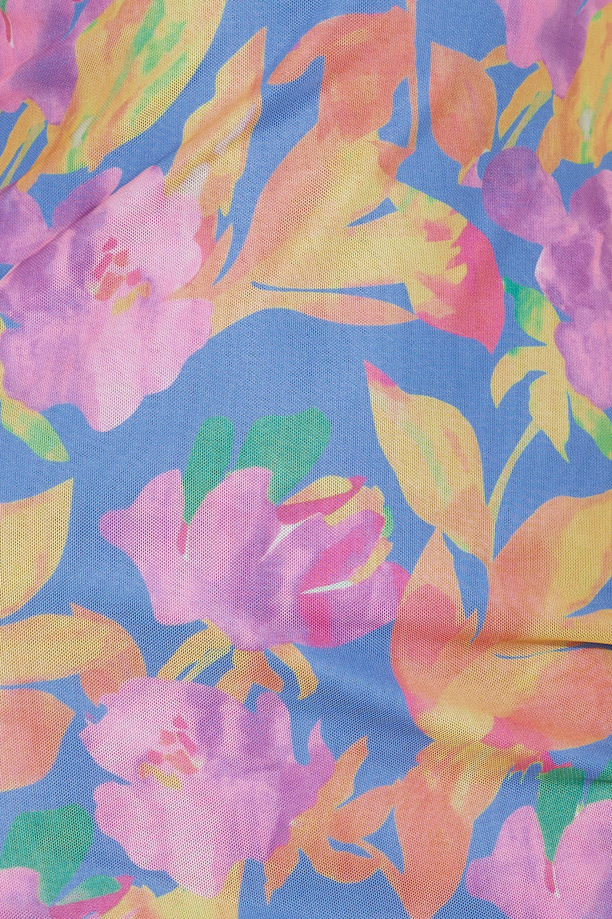 It's A Party Mesh Mini Dress Blue