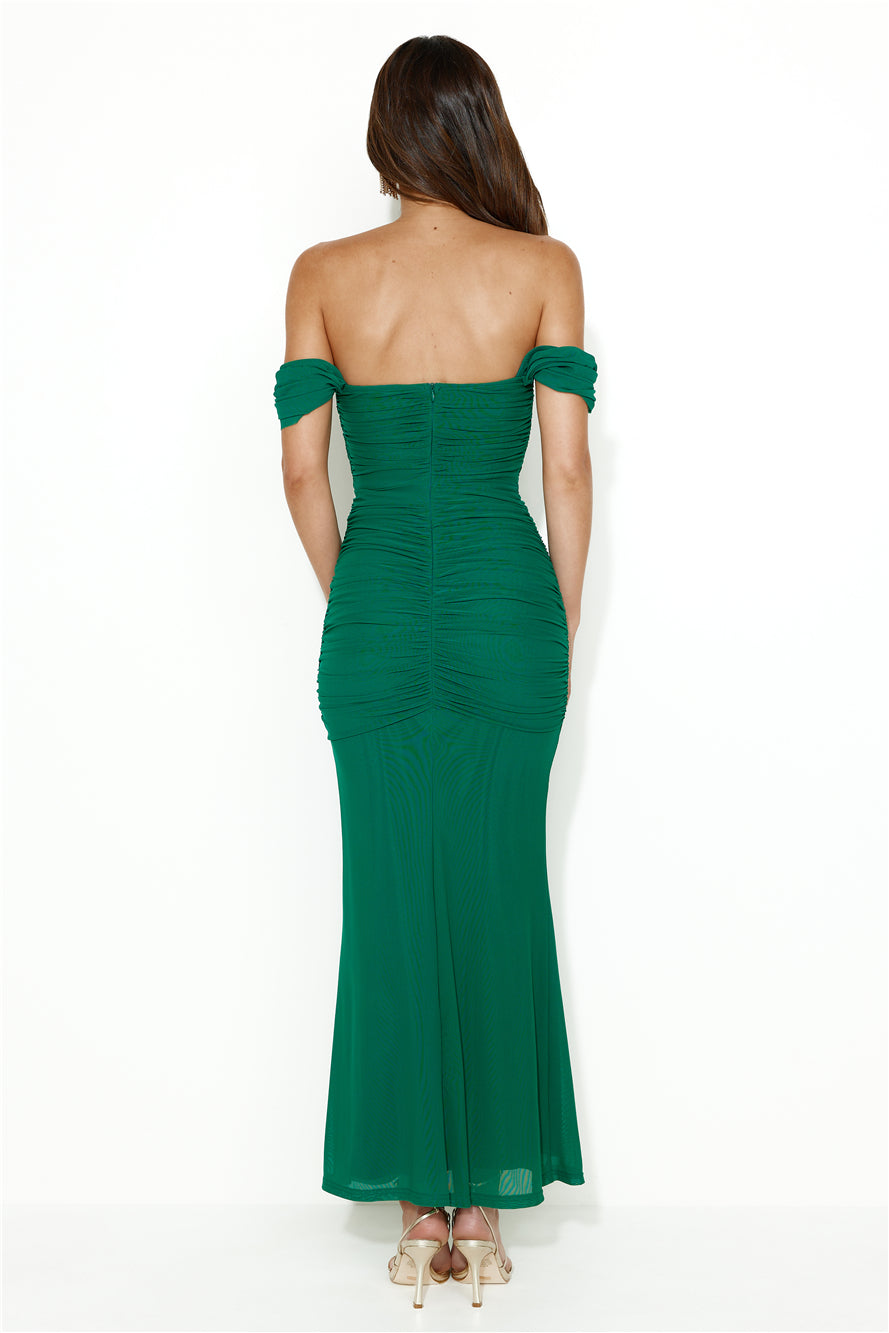 Your Brilliance Mesh Maxi Dress Green