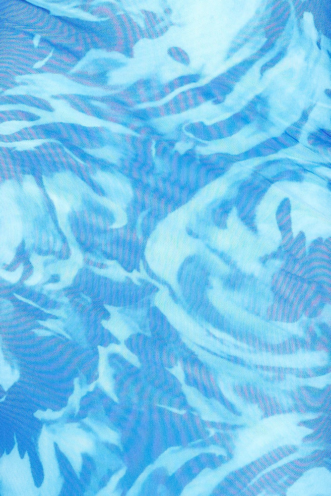 Wine And Dine Me Mesh Midi Dress Blue