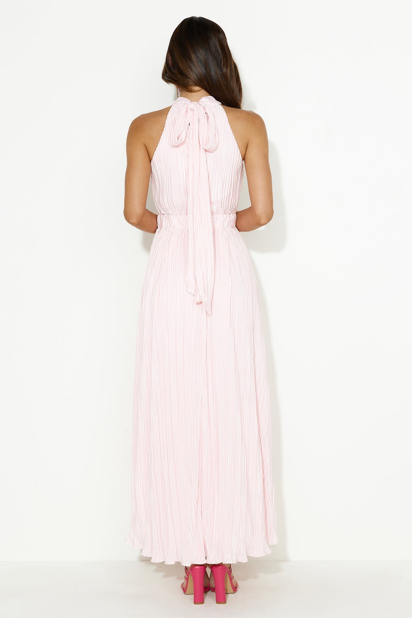You're Classy Plisse Maxi Dress Pink