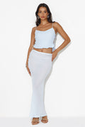LIONESS Endless Maxi Skirt Pale Blue