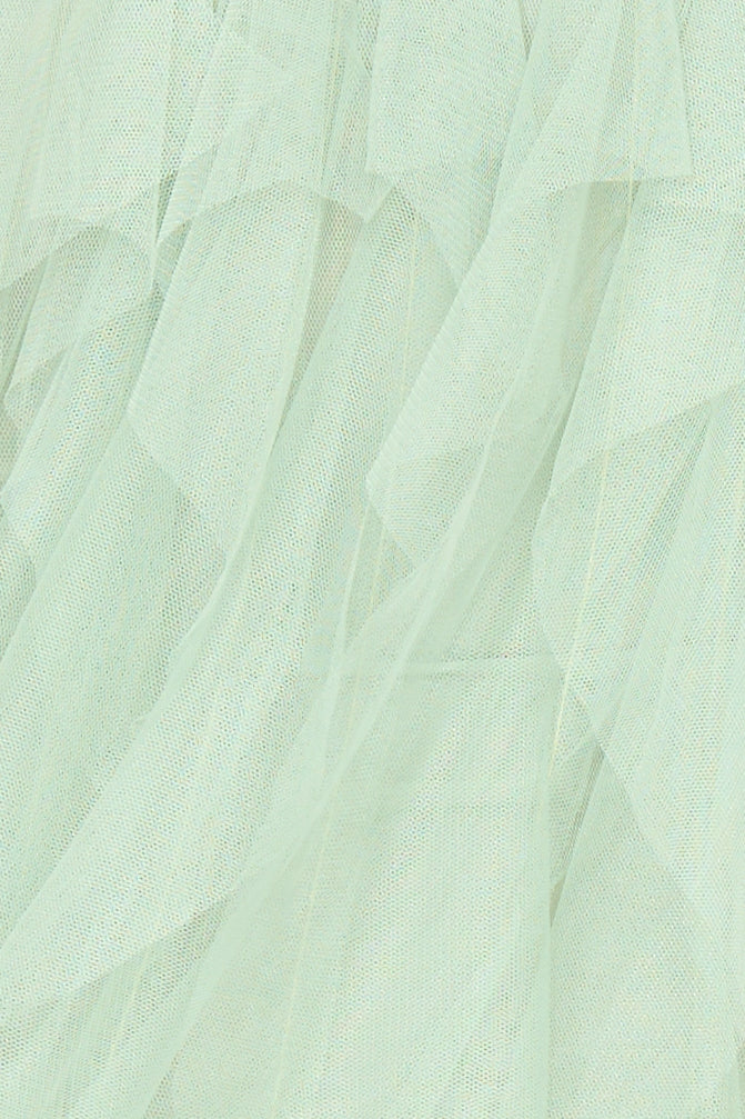 Into The Middle Tulle Halter Maxi Dress Sage