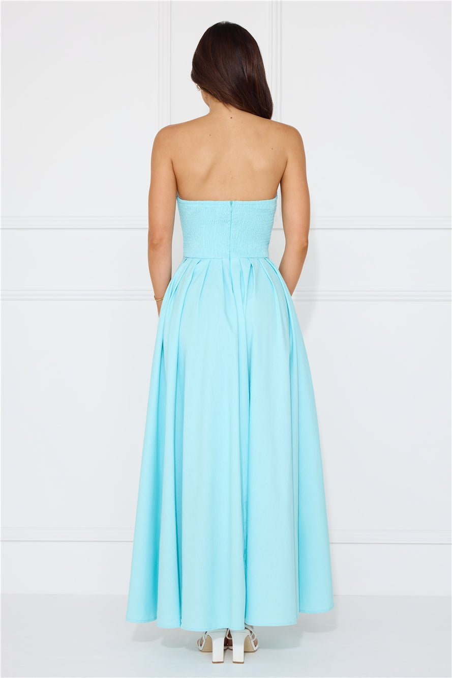 Wise Tales Strapless Maxi Dress Blue