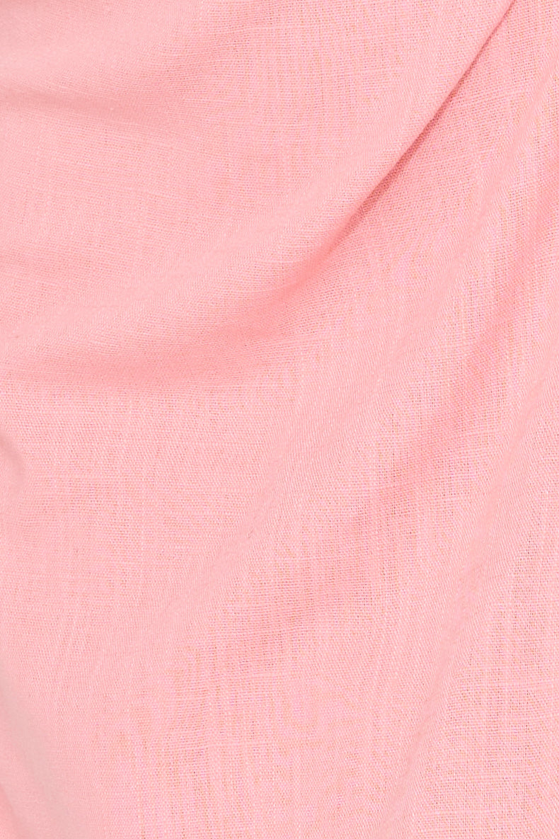 Surfside Halter Linen Blend Mini Dress Pink