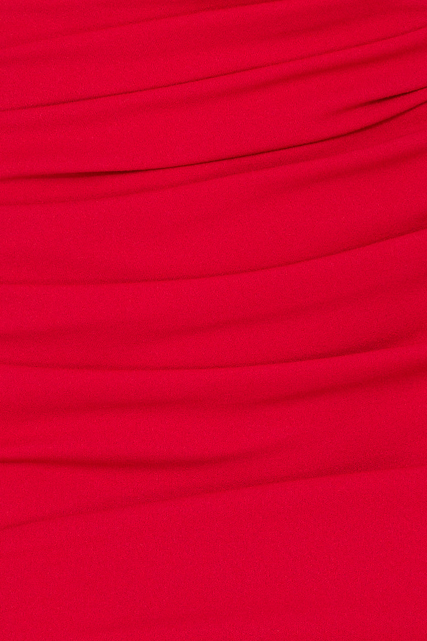 Yes Always Strapless Maxi Dress Red