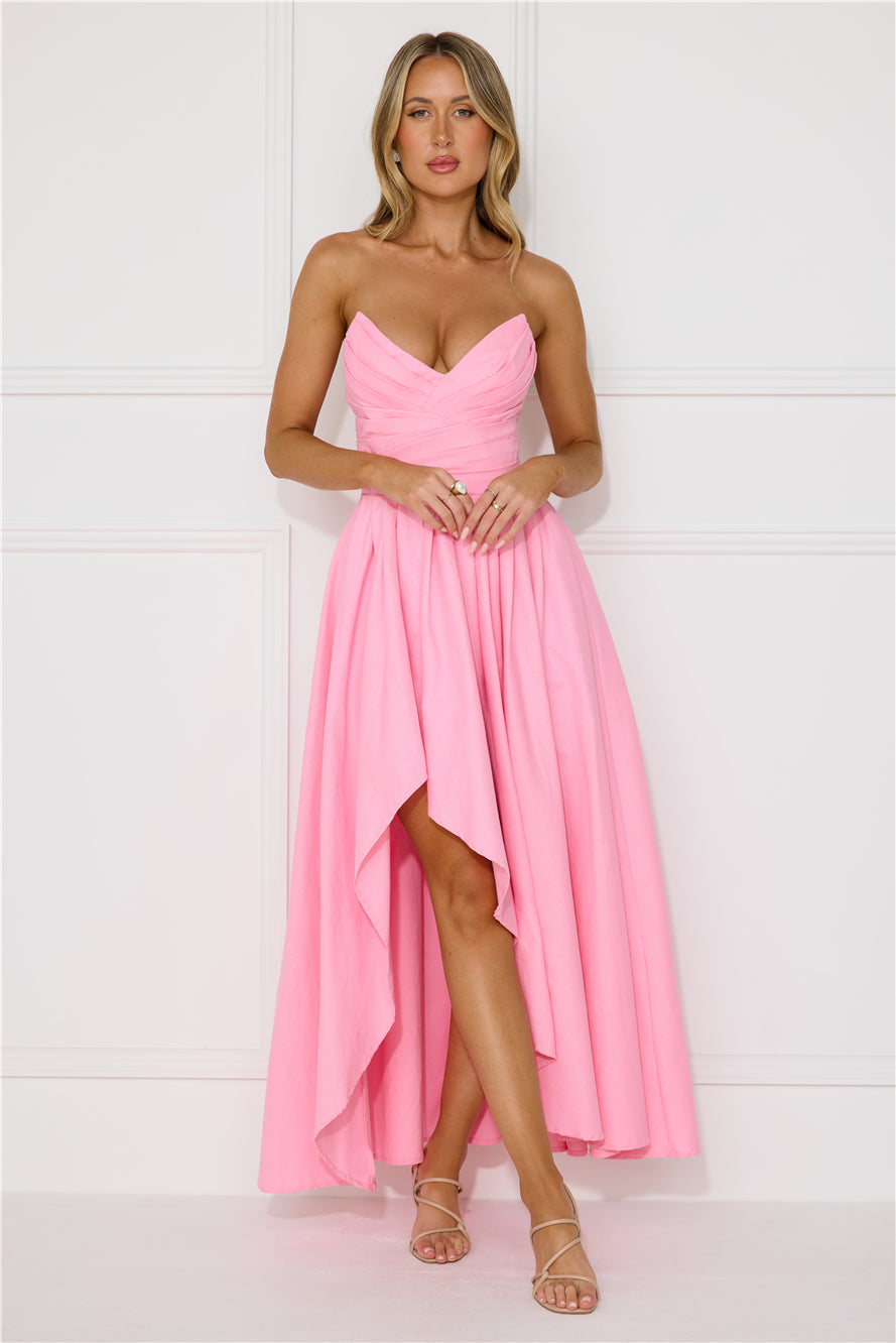 Wise Tales Strapless Maxi Dress Light Pink