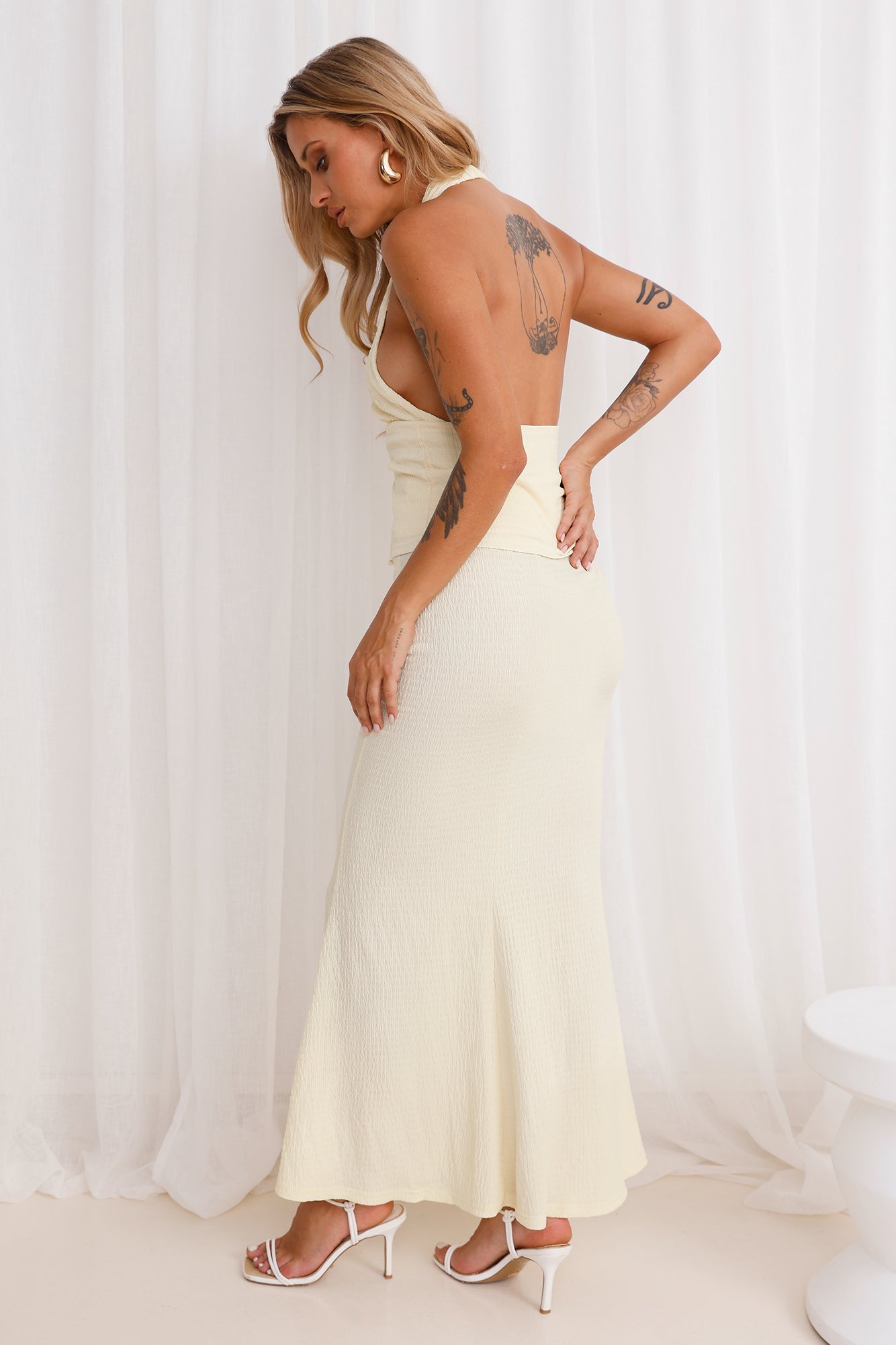 Island Groove Maxi Skirt Yellow