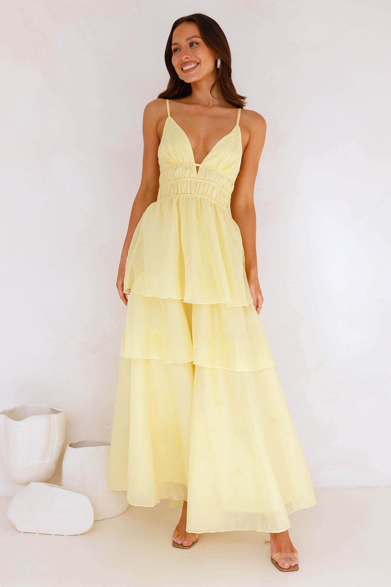 One True Love Maxi Dress Yellow