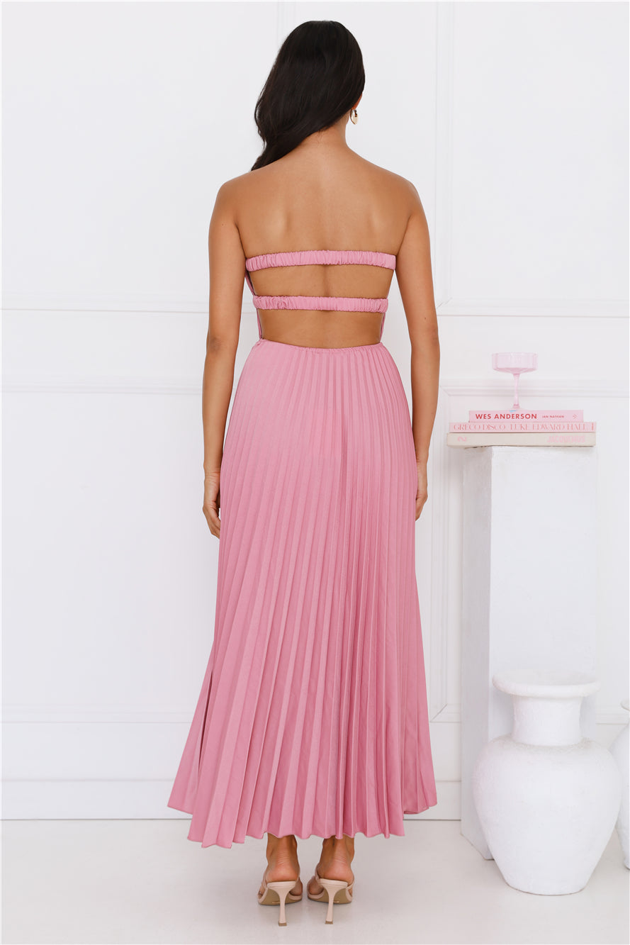 Sunflower Serenity Plisse Maxi Dress Plum