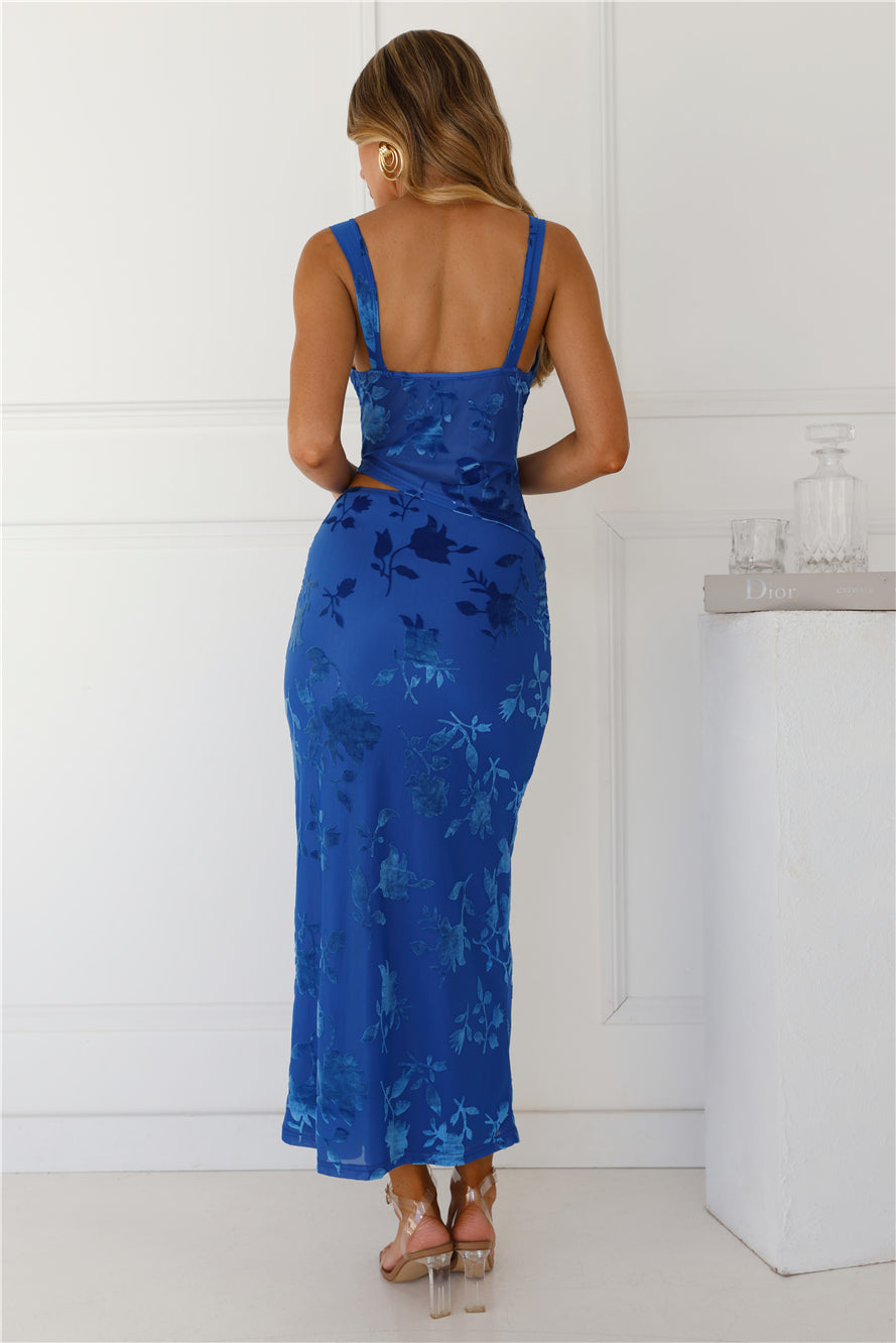 Garden Grove Maxi Skirt Blue