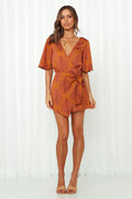 Midnight Noise Romper Rust