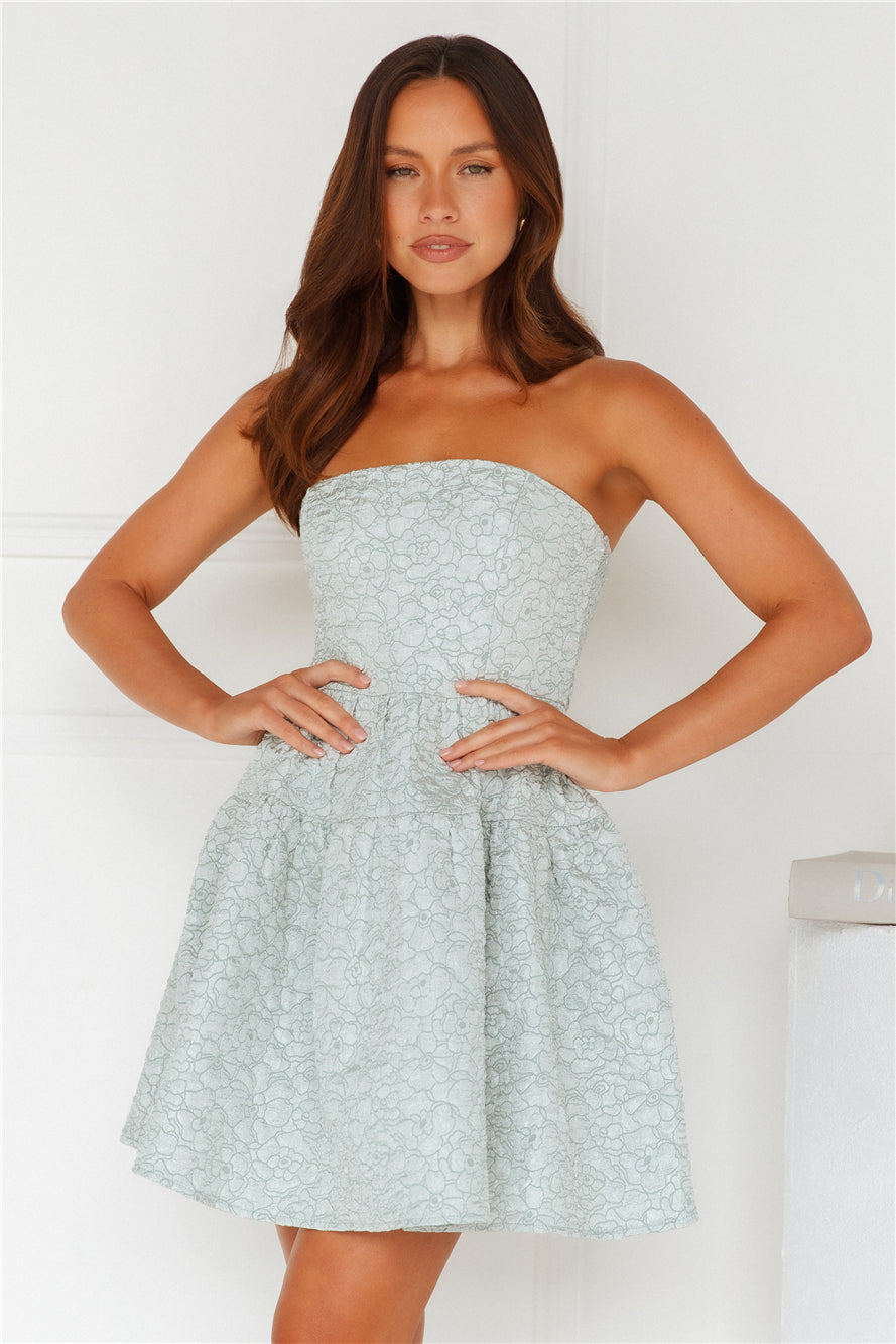 Sasha Strapless Mini Dress Sage