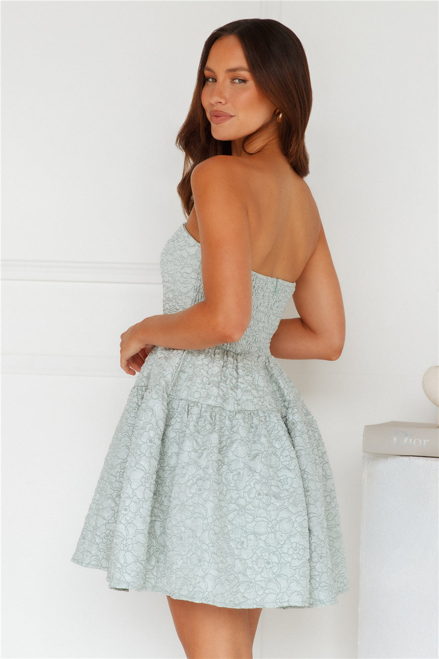 Sasha Strapless Mini Dress Sage