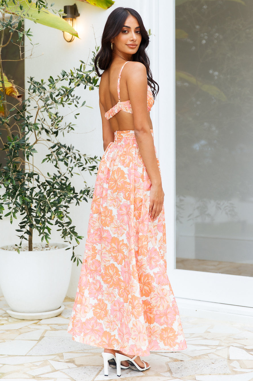 Laureno Maxi Skirt Orange