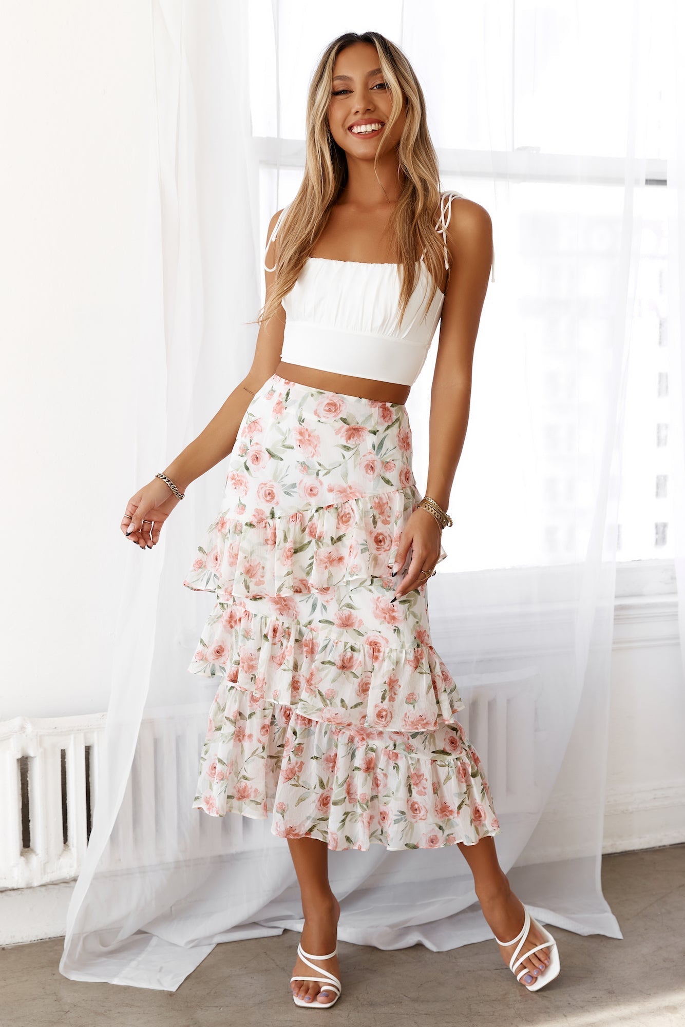 Florence Boulevarde Maxi Skirt Floral