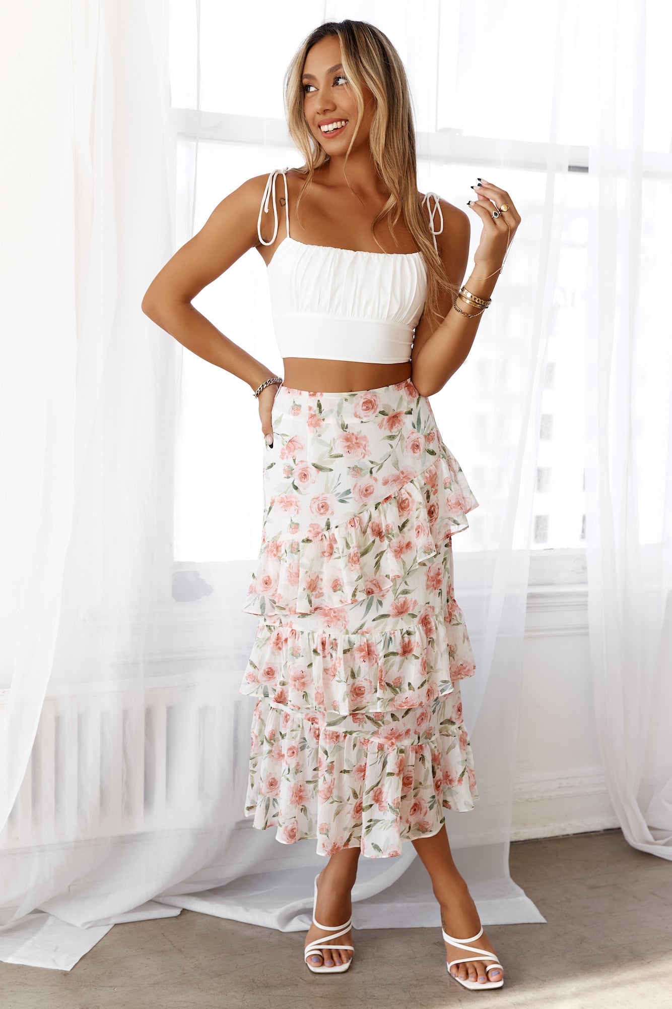Florence Boulevarde Maxi Skirt Floral
