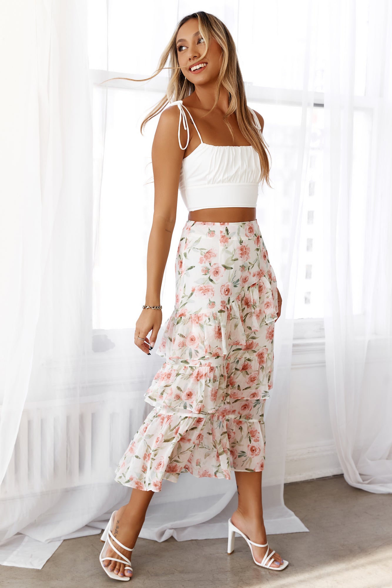 Florence Boulevarde Maxi Skirt Floral