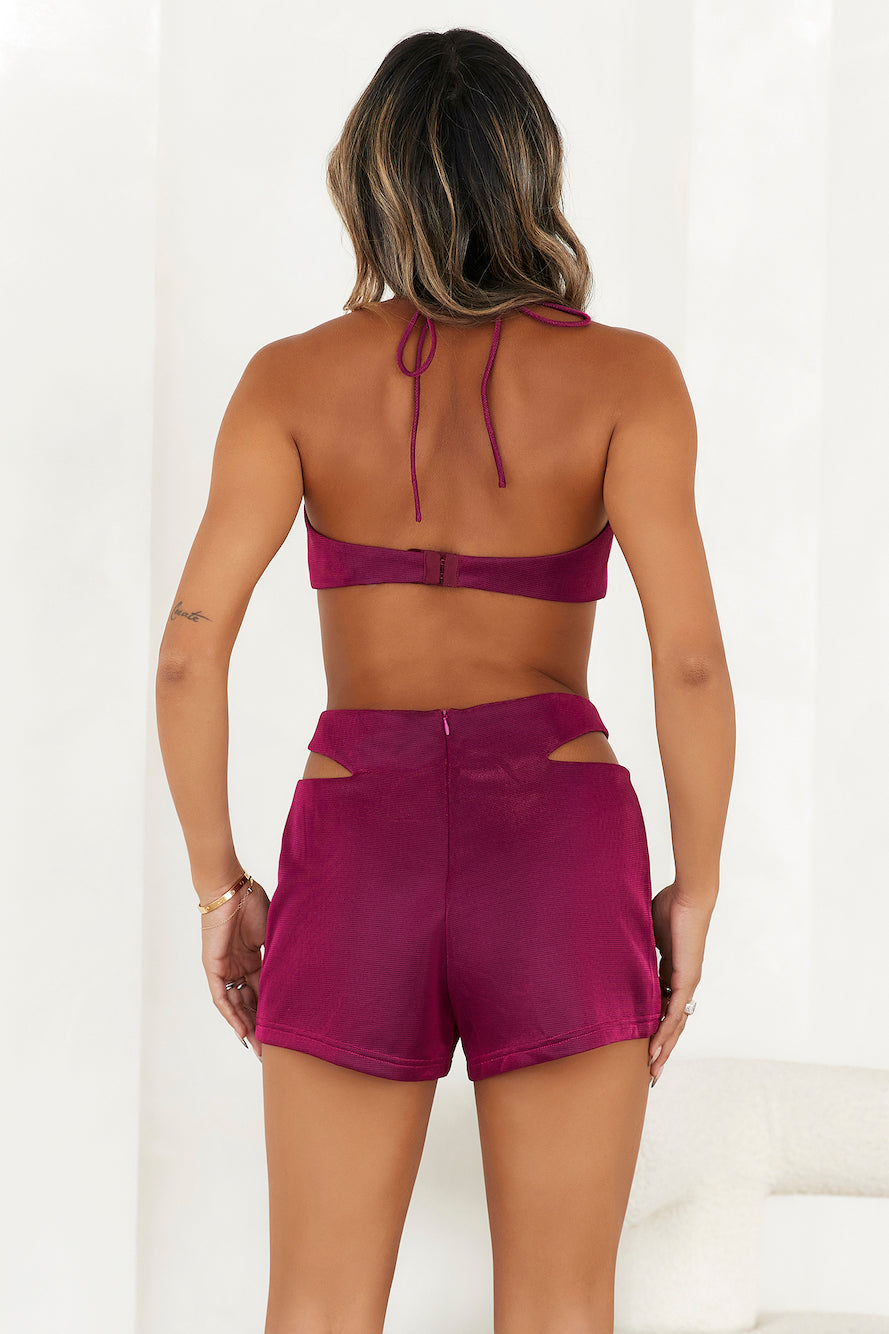 HELLO MOLLY Moonlight Glow Shorts Berry