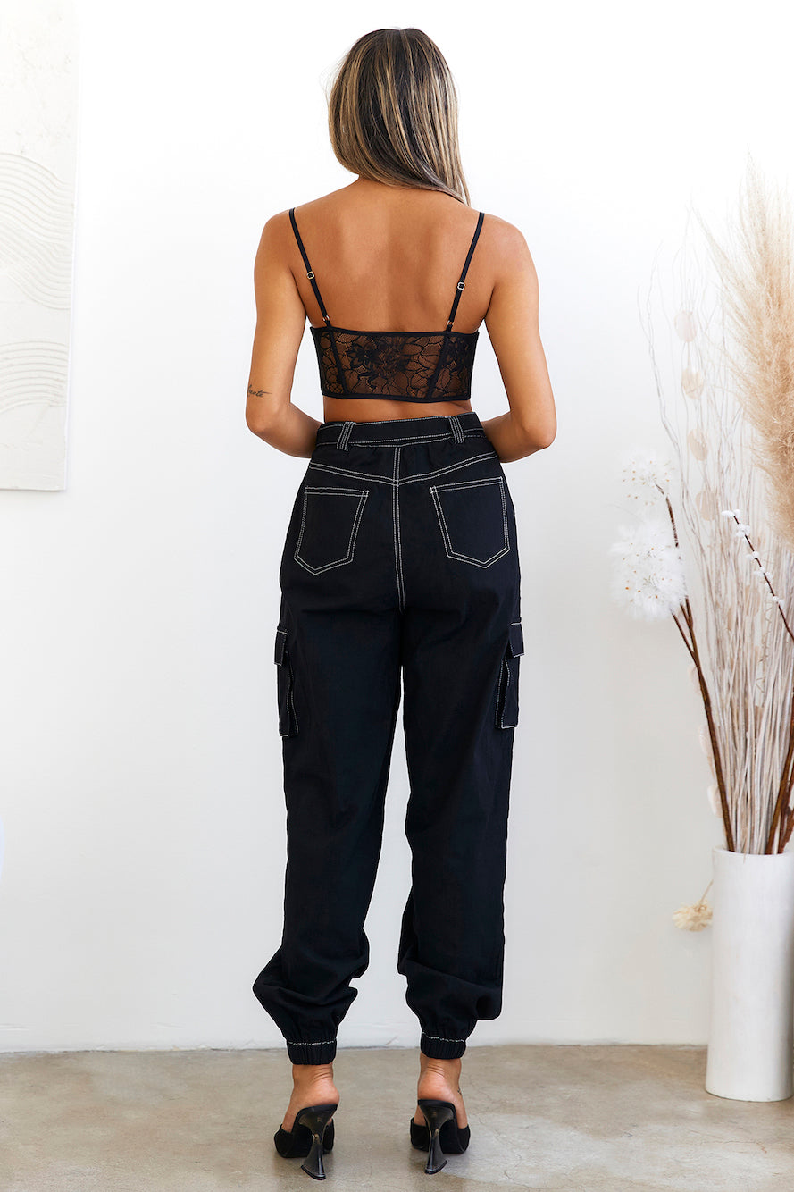 HELLO MOLLY Spicy SZN Cargo Pants Black