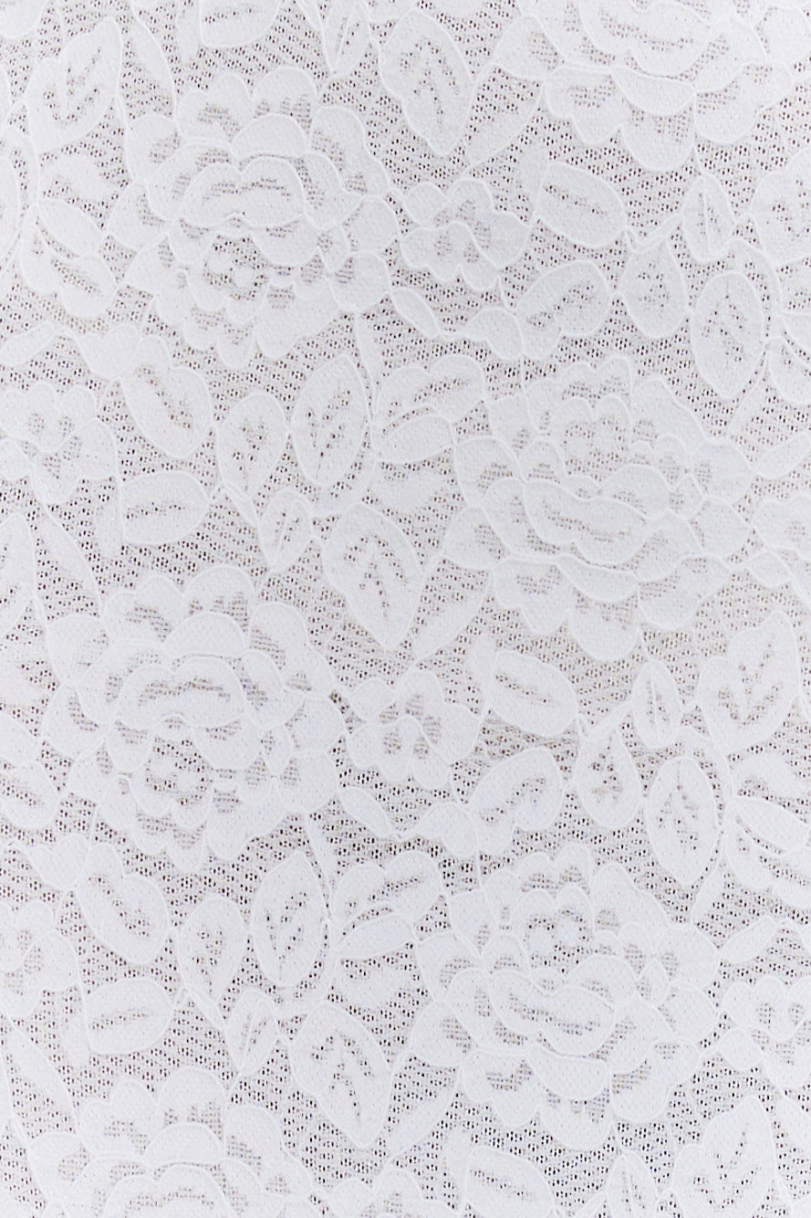 Let's Go Party Lace Midi Skirt White