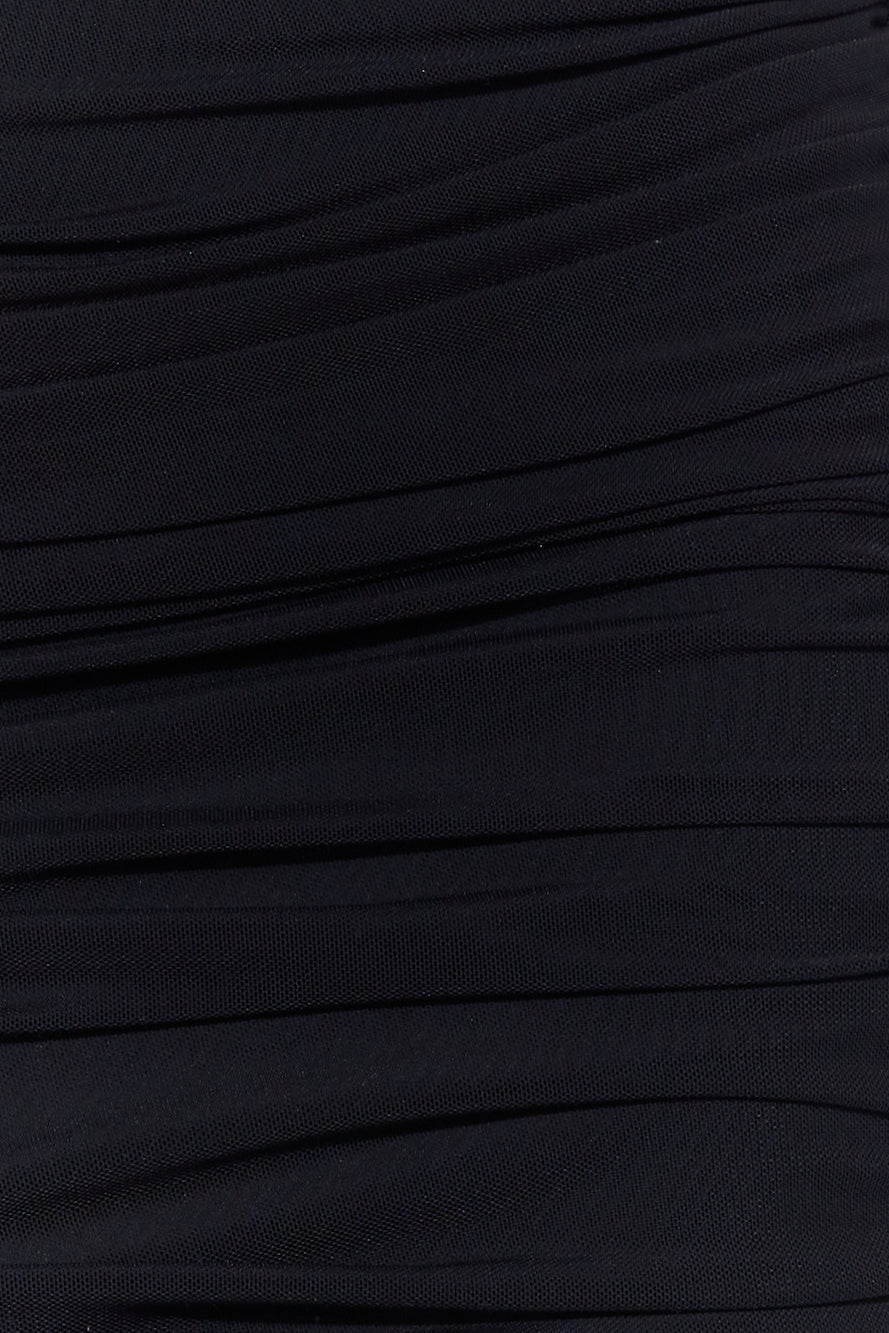 You're On My Mind Mesh Mini Dress Black