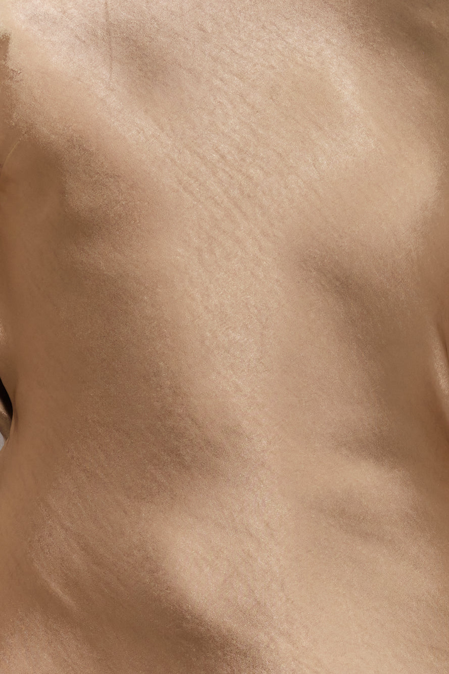 First Class Satin Mini Dress Brown