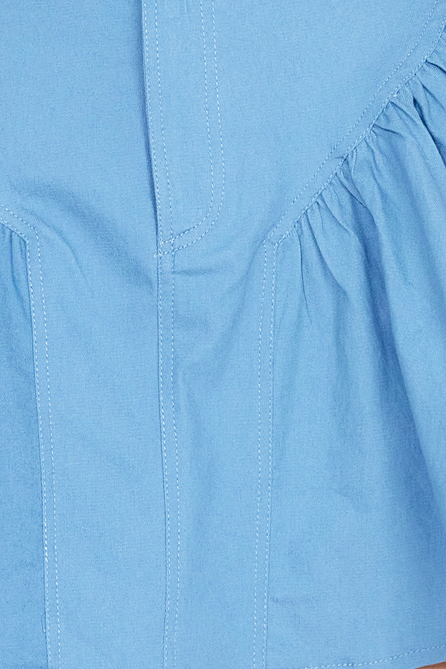 Heavenly Joy Denim Skirt Blue