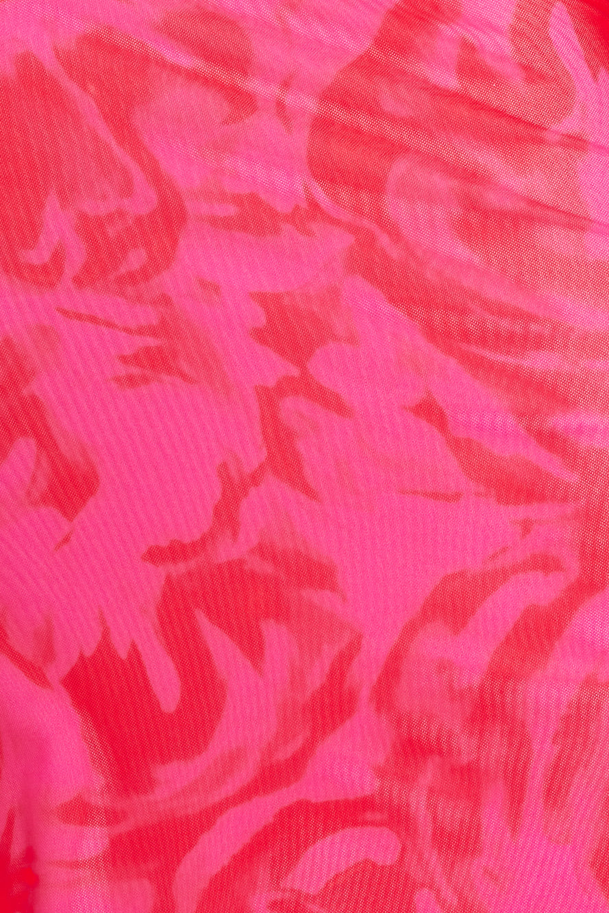 Wine And Dine Me Mesh Midi Dress Pink