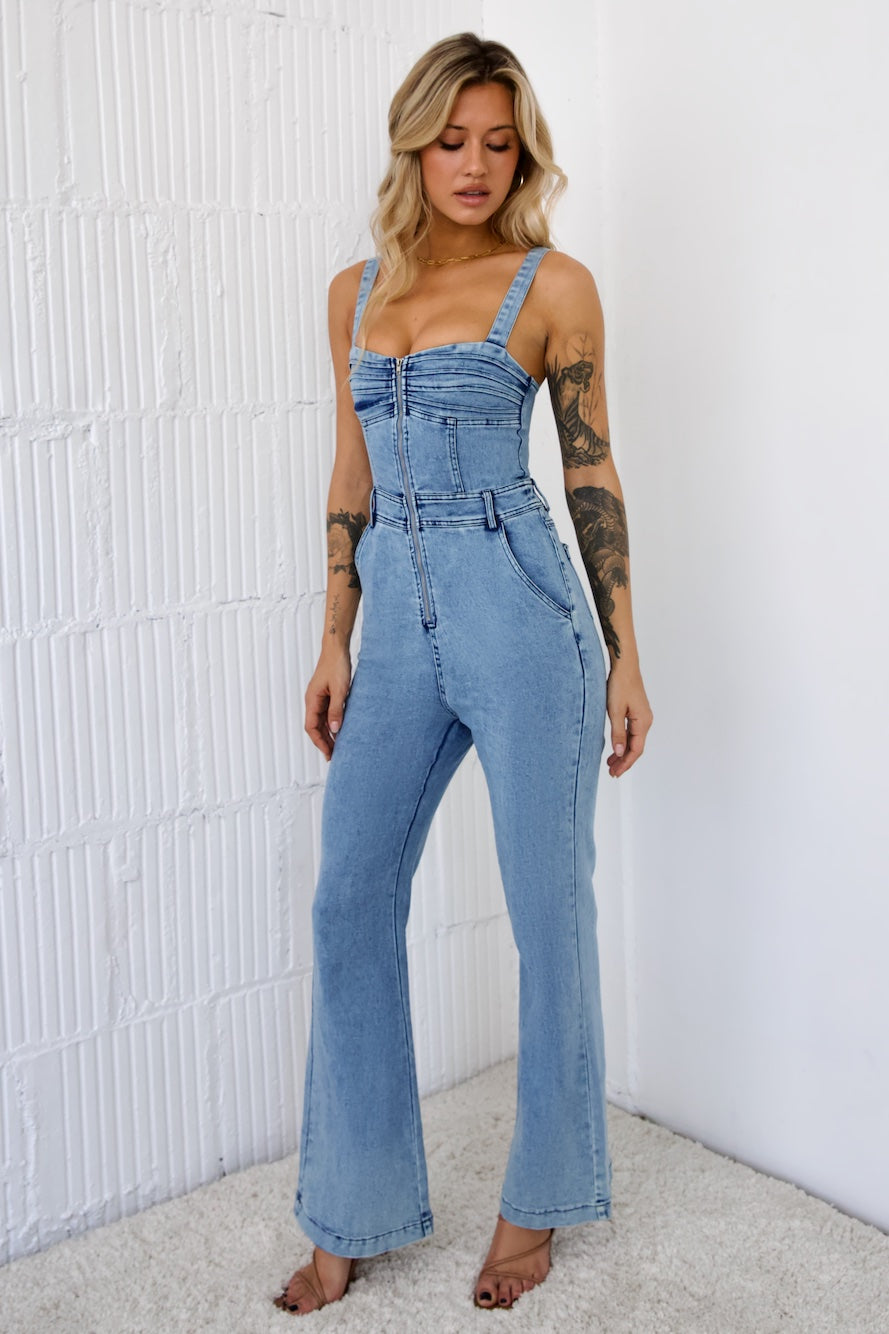 Deep In Motion Jumpsuit Denim