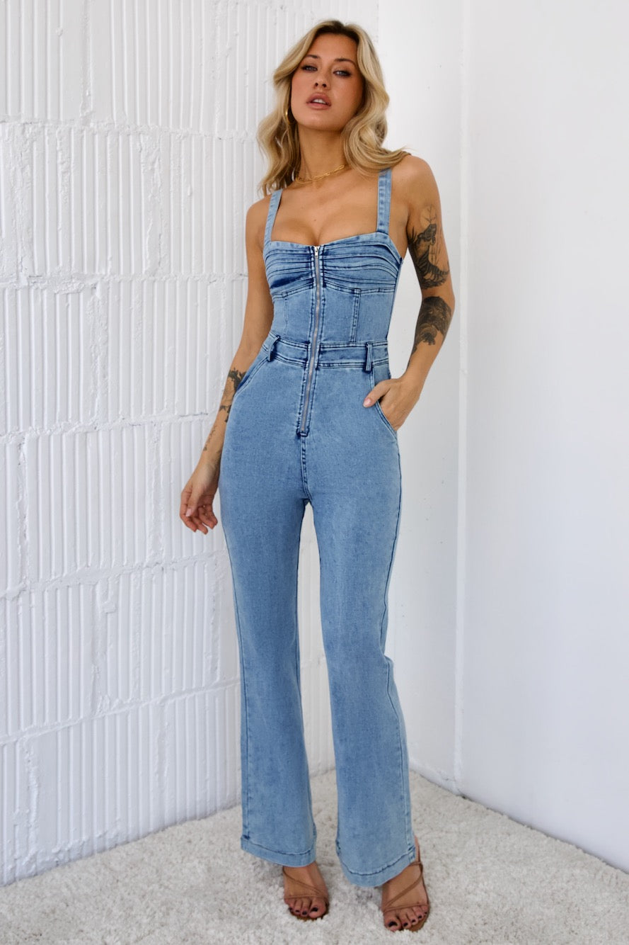 Deep In Motion Jumpsuit Denim