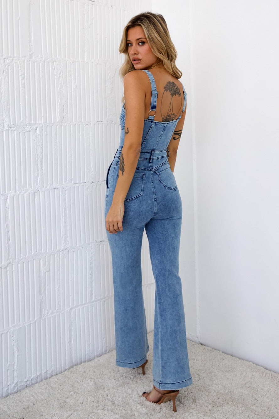 Deep In Motion Jumpsuit Denim