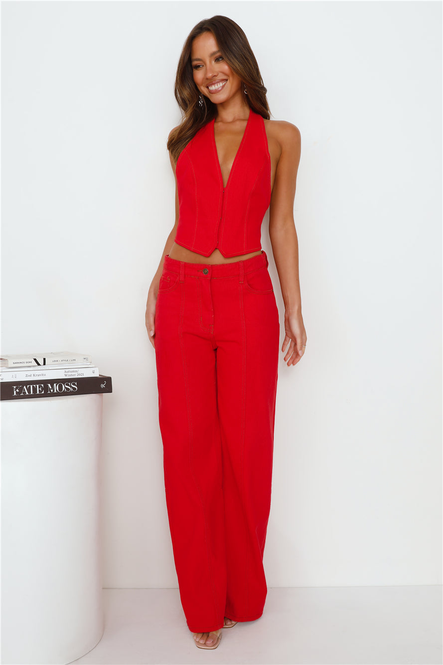 LIONESS Dawson Jean Crimson