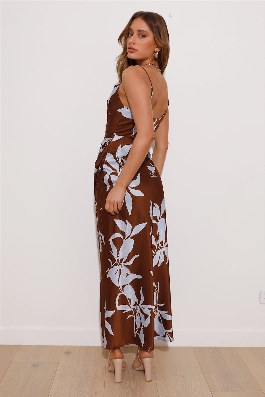 You Be Me Maxi Dress Brown