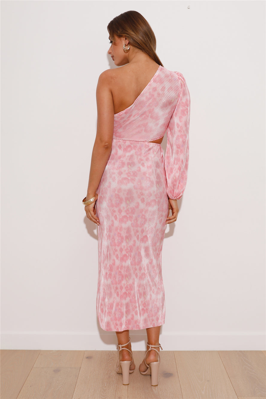 Love As You Are Midi Dress Pink