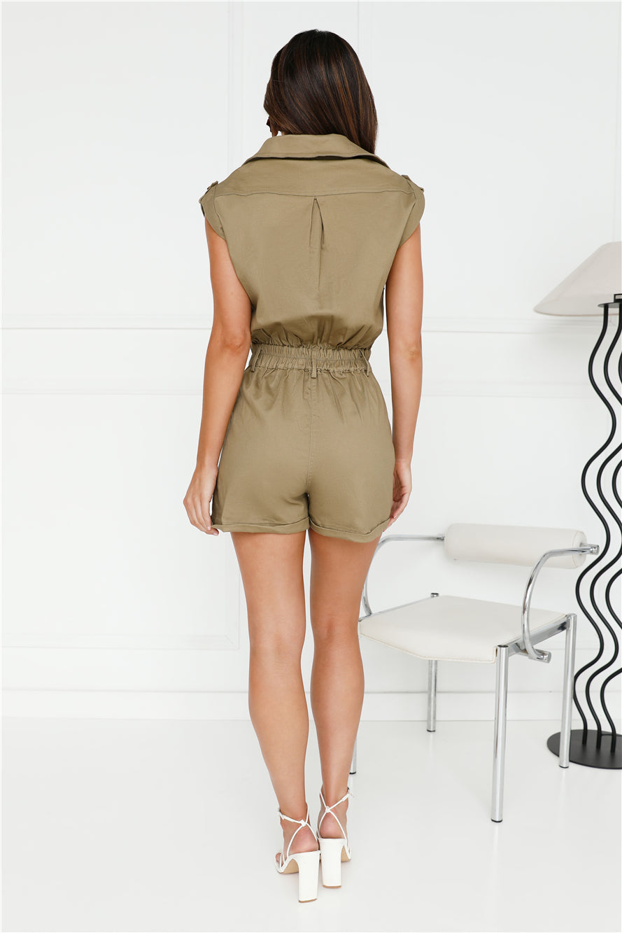 Exploring Romper Khaki