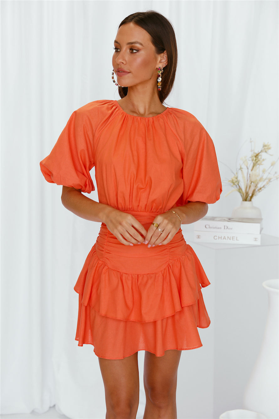 Emerald Eyes Dress Orange